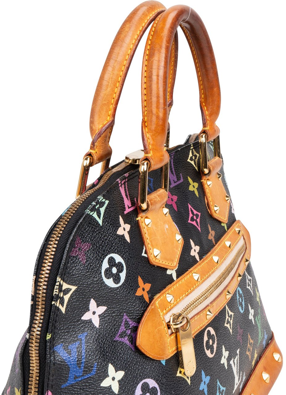 Louis Vuitton Louis Vuitton Limited Murakami Multicolor Alma PM Handbag Zwart