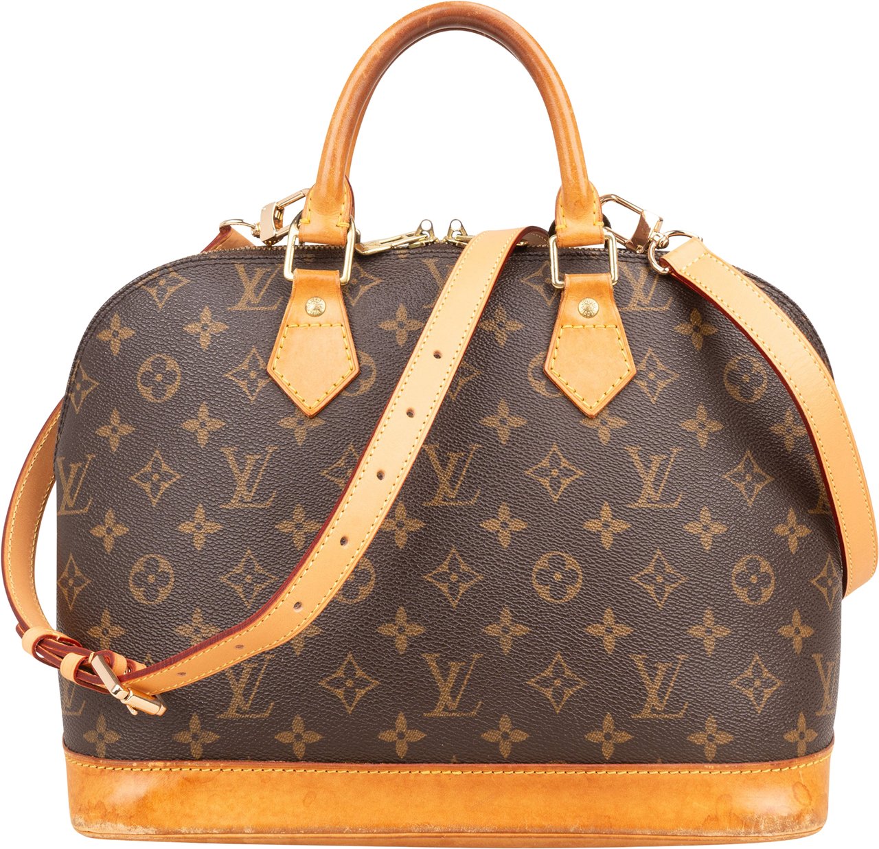 Louis Vuitton Canvas Monogram Alma PM Handbag Bruin