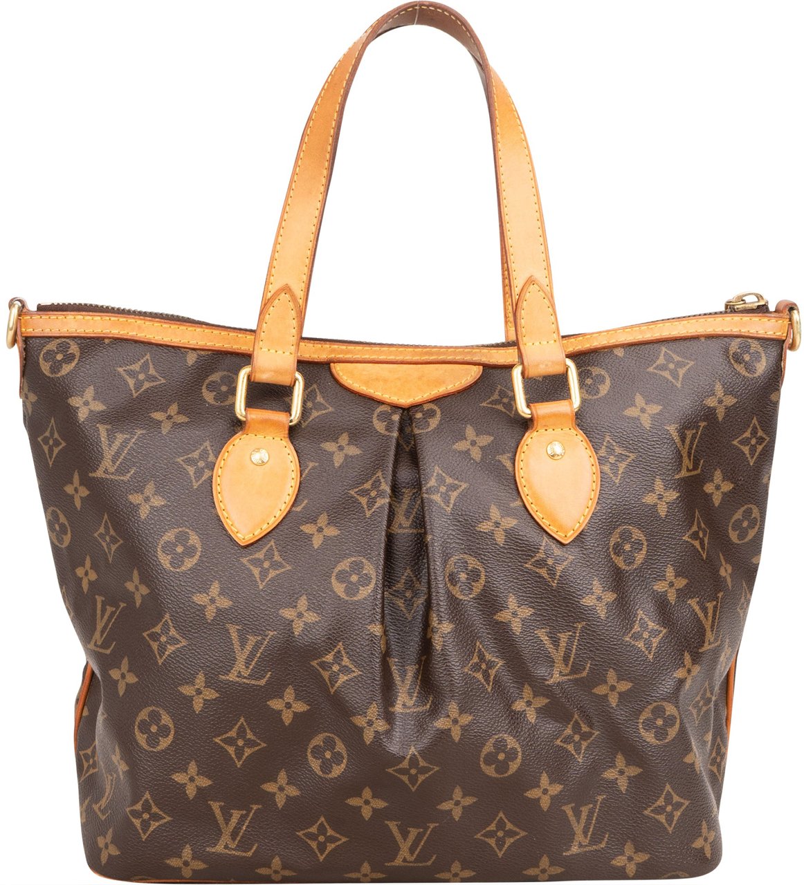 Louis Vuitton Louis Vuitton Canvas Monogram Palermo PM Handbag Bruin