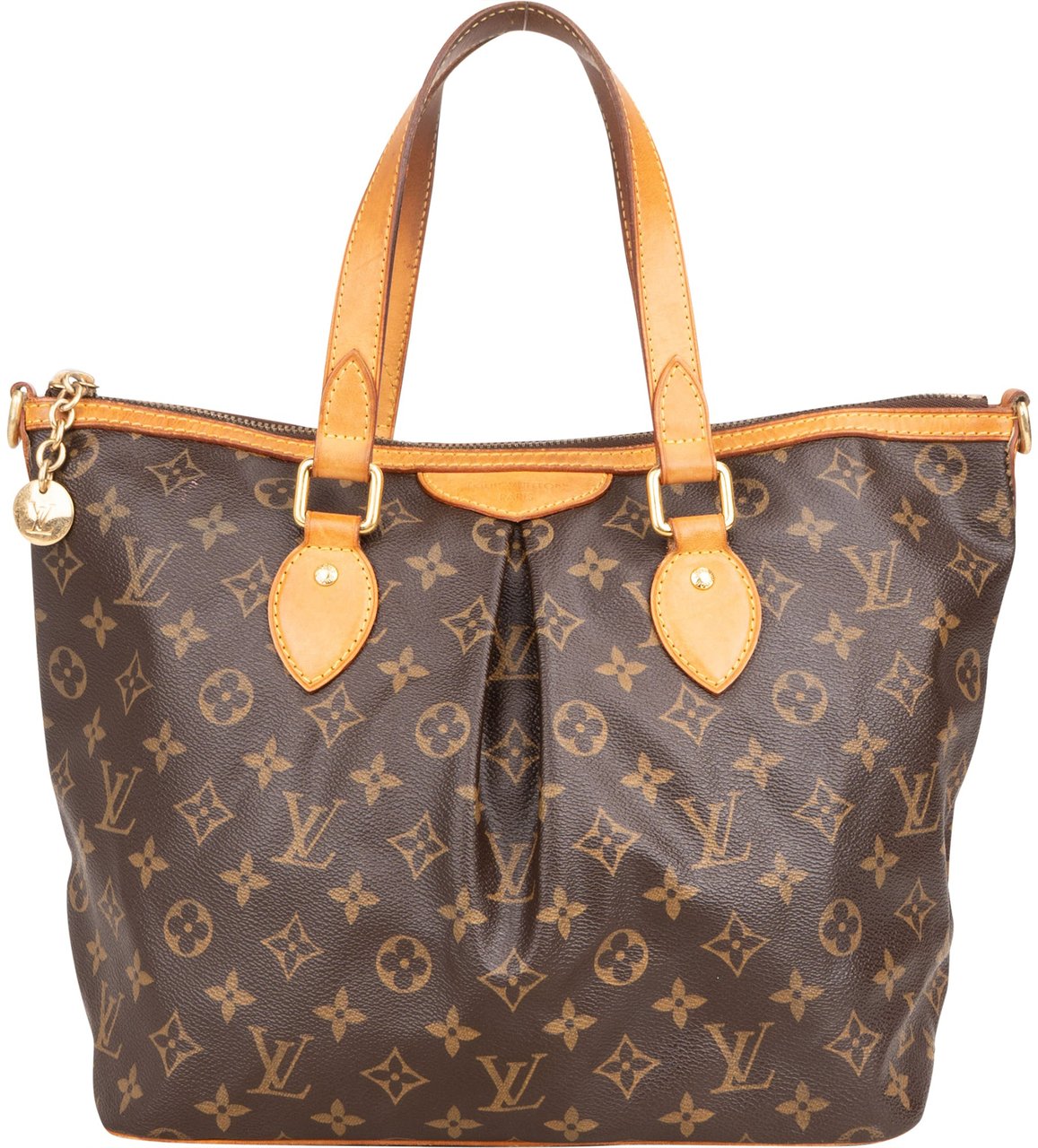 Louis Vuitton Louis Vuitton Canvas Monogram Palermo PM Handbag Bruin