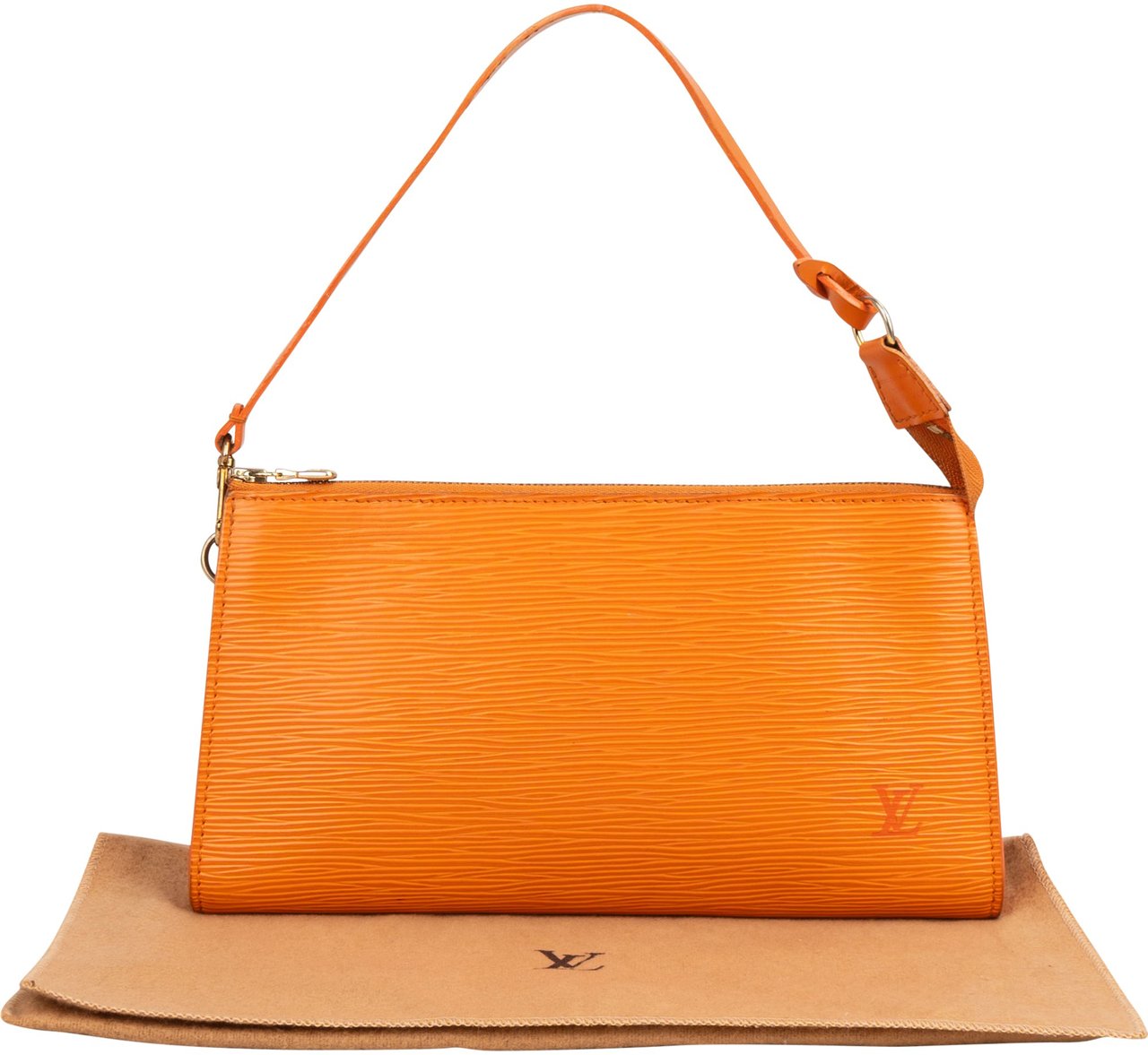 Louis Vuitton Louis Vuitton Orange Epi Leather Pochette Accessoire Handbag Oranje