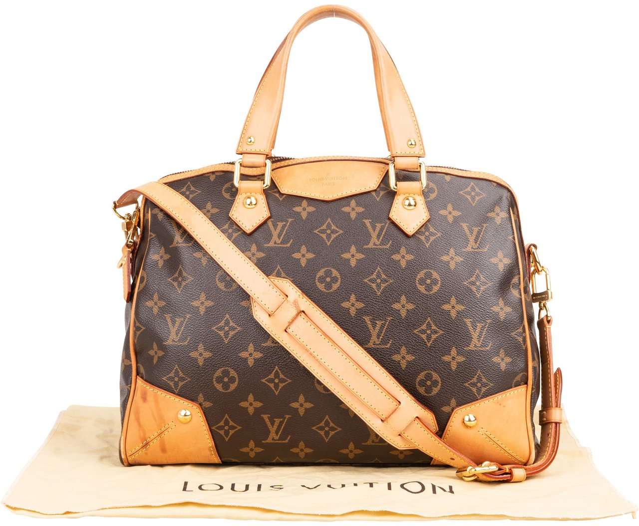 Louis Vuitton Canvas Monogram Retiro PM Handbag Bruin