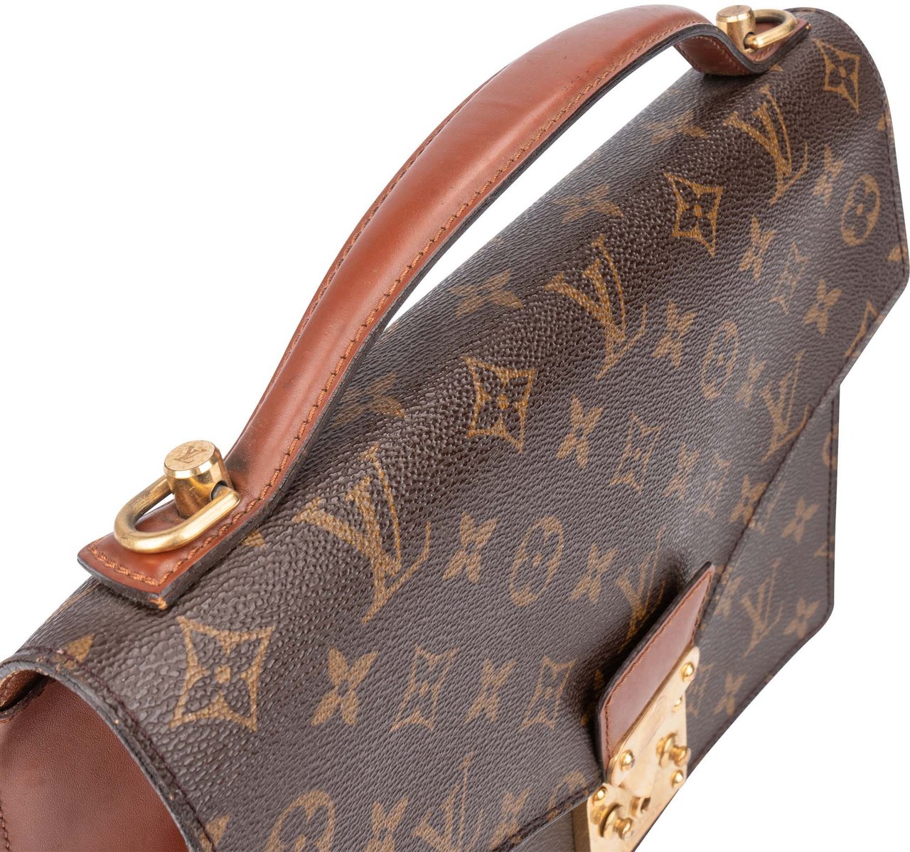 Louis Vuitton Louis Vuitton Canvas Monogram Monceau Handbag Bruin