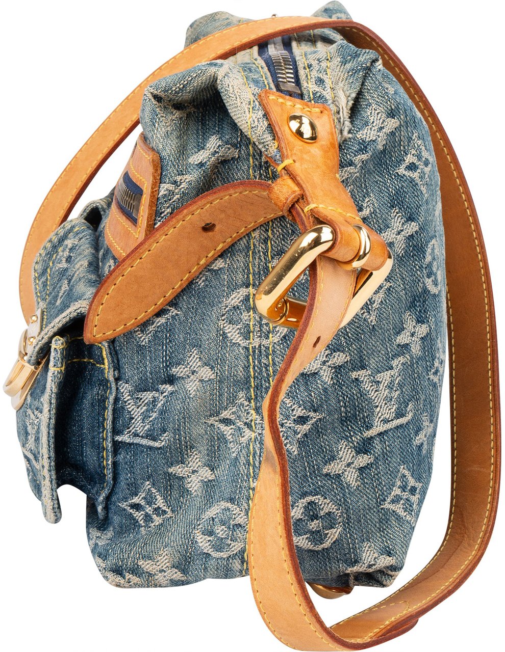 Louis Vuitton Louis Vuitton Denim Monogram Baggy PM Crossbody Bag Blauw