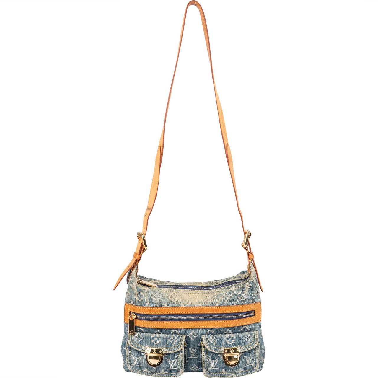 Louis Vuitton Louis Vuitton Denim Monogram Baggy PM Crossbody Bag Blauw