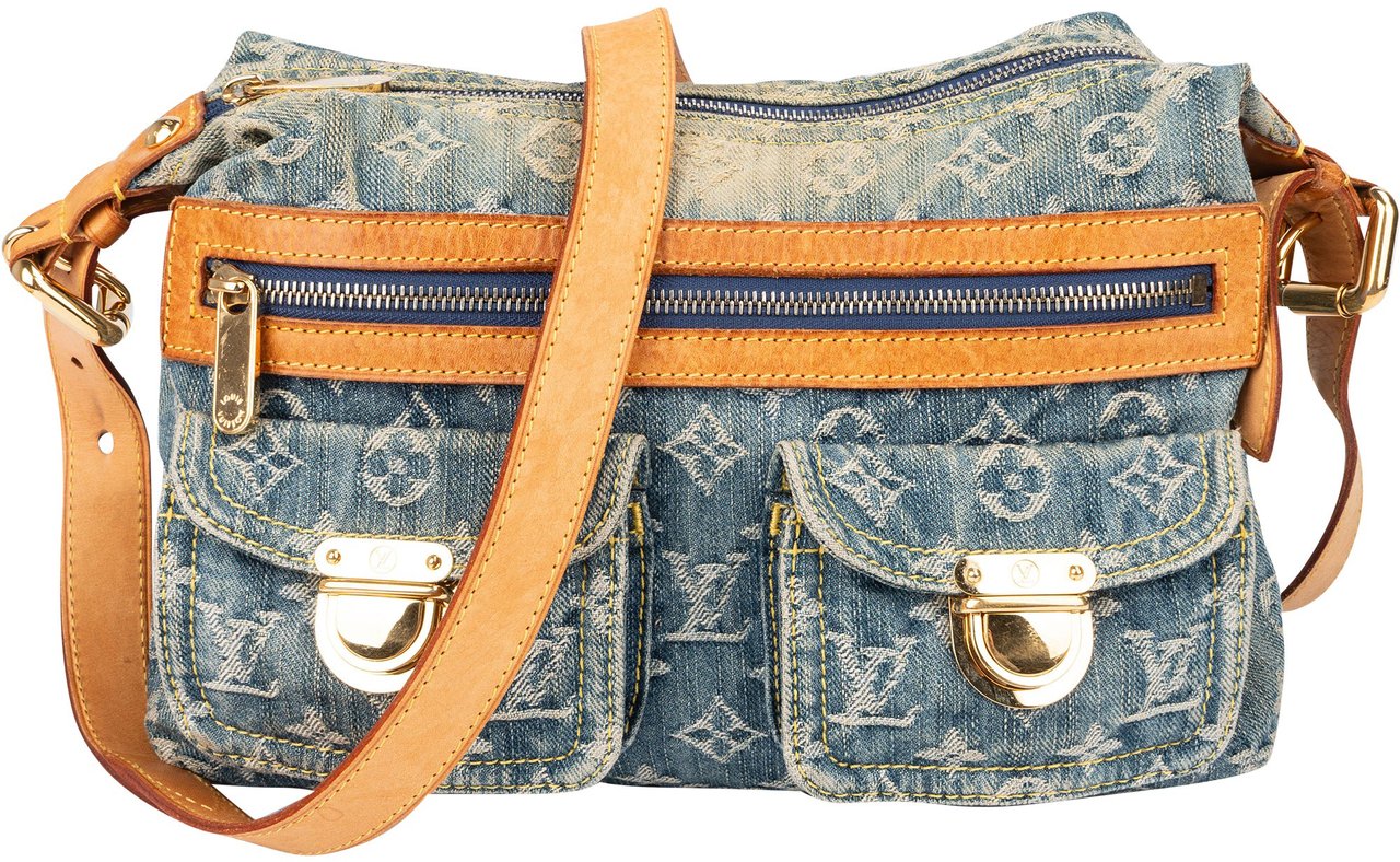 Louis Vuitton Louis Vuitton Denim Monogram Baggy PM Crossbody Bag Blauw