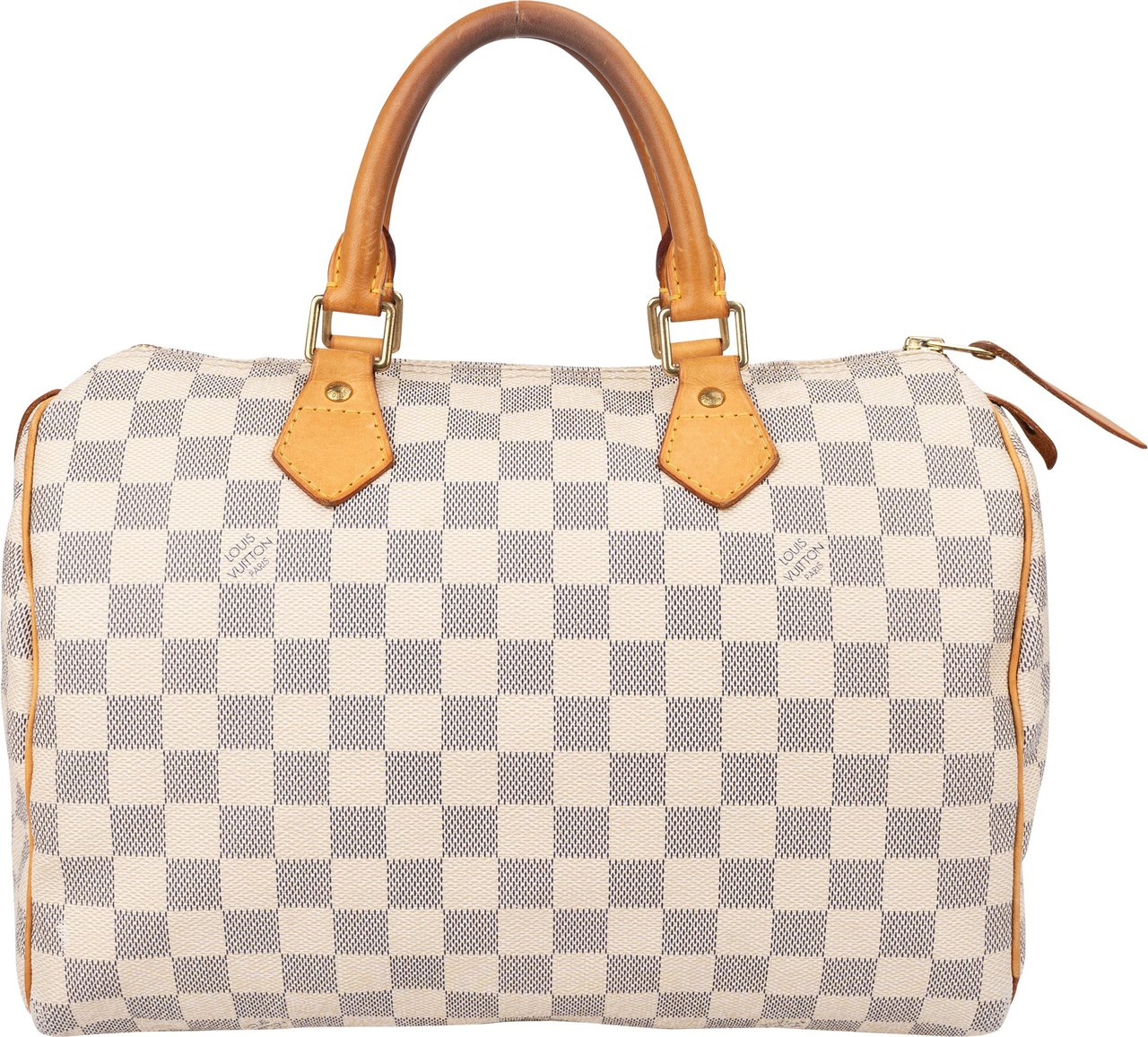 Louis Vuitton Damier Azur Monogram Speedy 30 Handbag Wit
