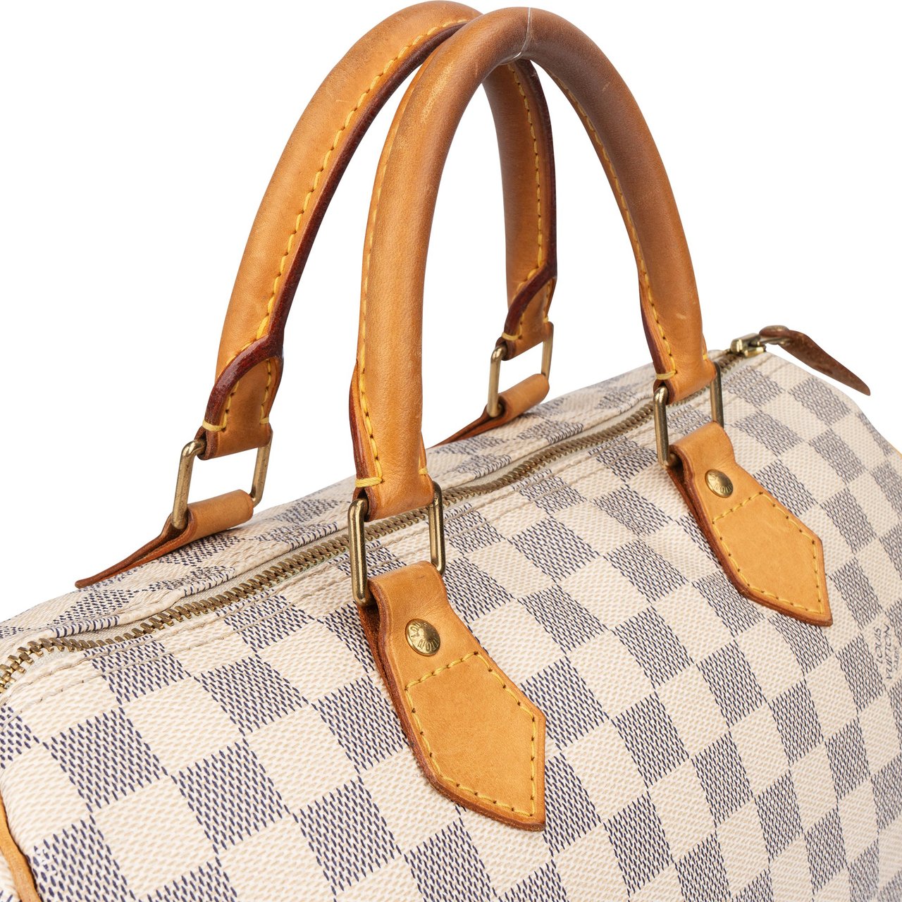 Louis Vuitton Damier Azur Monogram Speedy 30 Handbag Wit