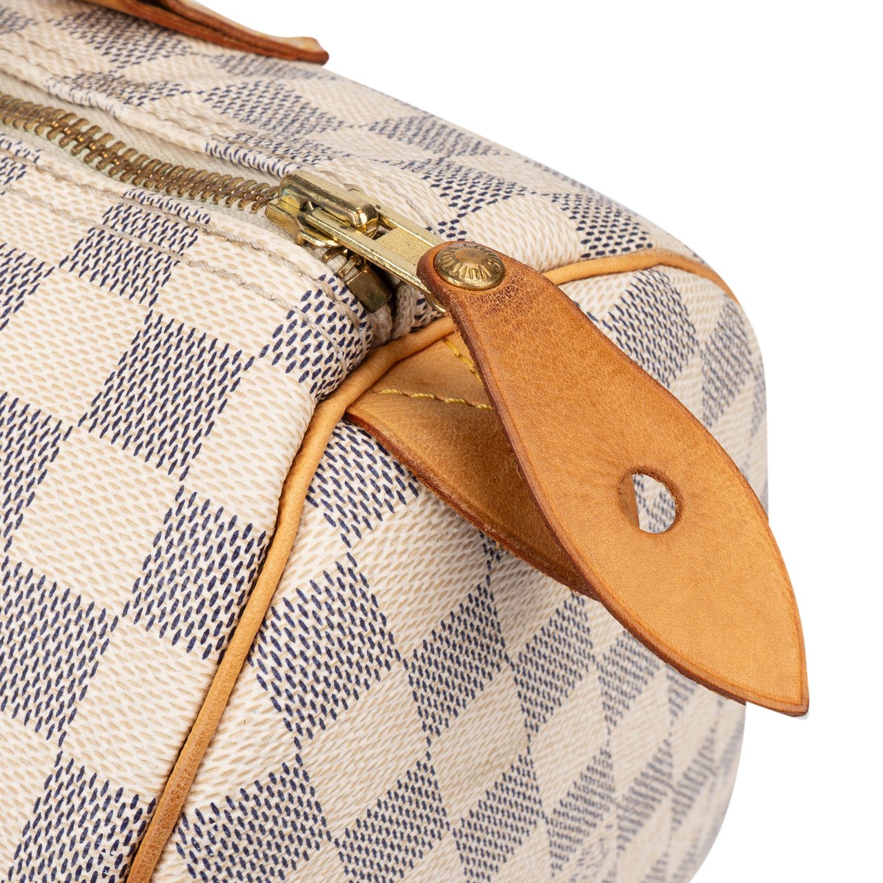 Louis Vuitton Damier Azur Monogram Speedy 30 Handbag Wit