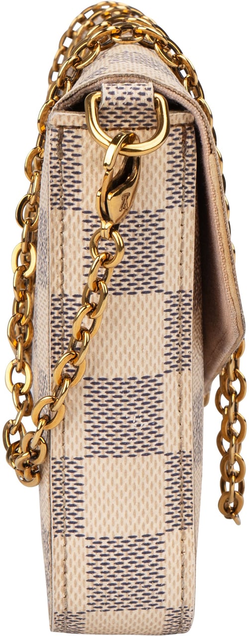 Louis Vuitton Louis Vuitton Damier Azur Monogram Felicie Crossbody Bag Wit