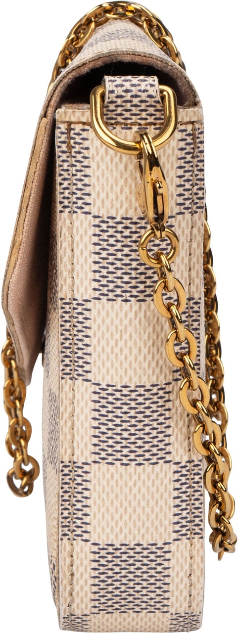 Louis Vuitton Louis Vuitton Damier Azur Monogram Felicie Crossbody Bag Wit