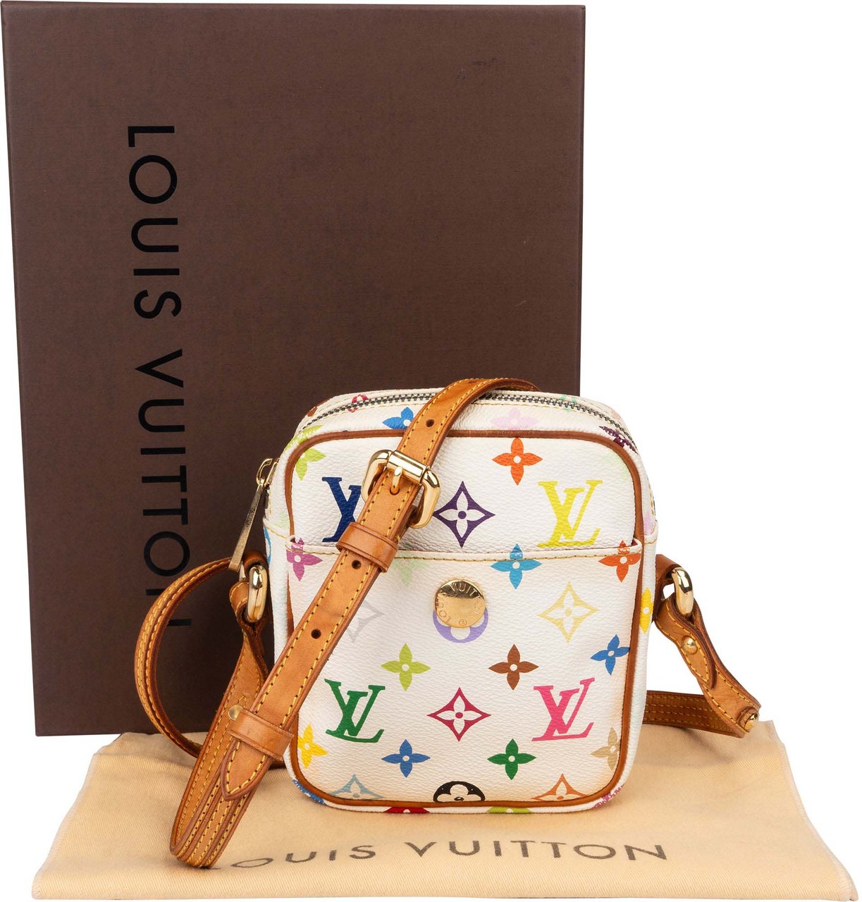 Louis Vuitton Louis Vuitton Limited Murakami Multicolor Rift Crossbody Bag Wit