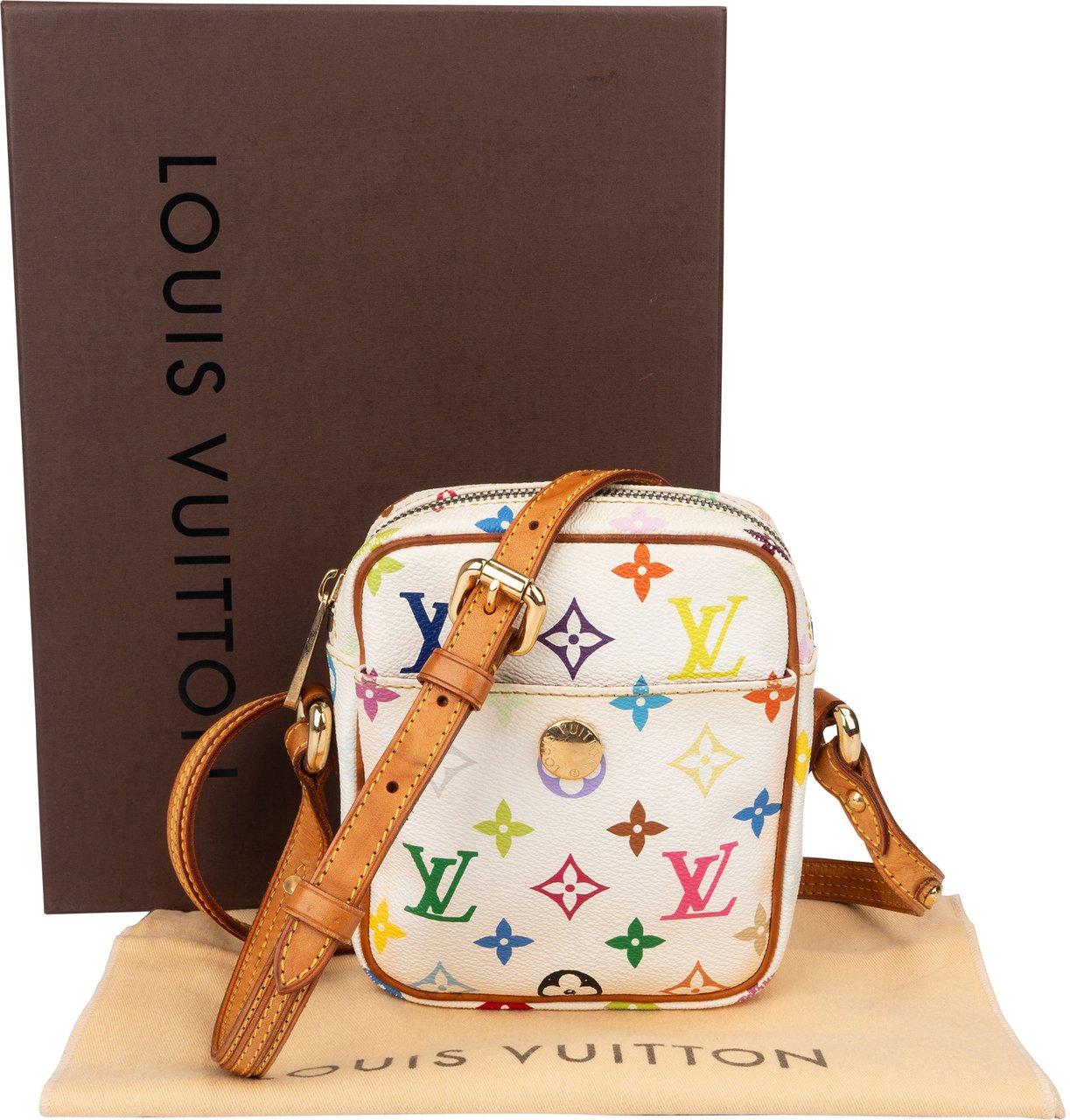 Louis Vuitton Limited Murakami Multicolor Rift Crossbody Bag Wit