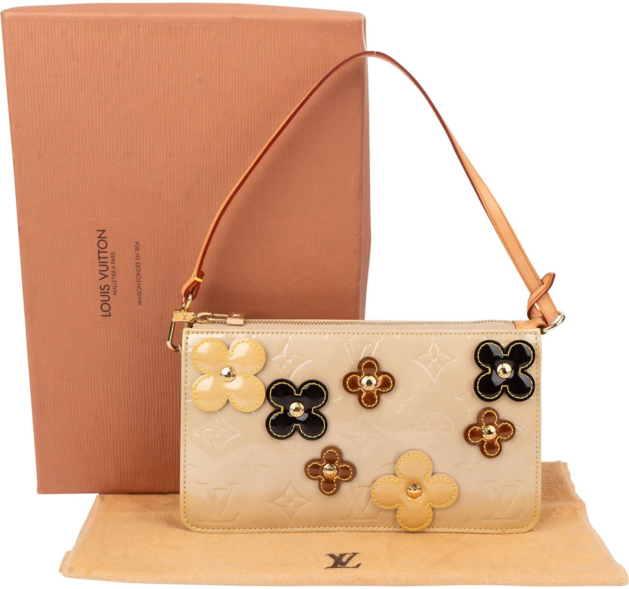 Louis Vuitton Louis Vuitton Limited Flower Vernis Monogram Lexington Pochette Handbag Divers
