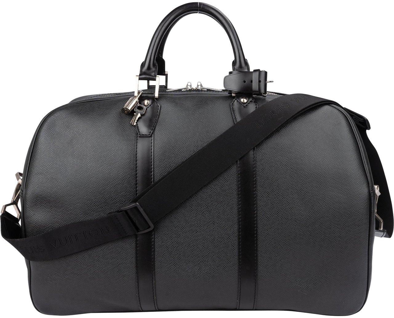 Louis Vuitton Louis Vuitton Noir Taiga Leather Kendall PM Travel Bag Zwart