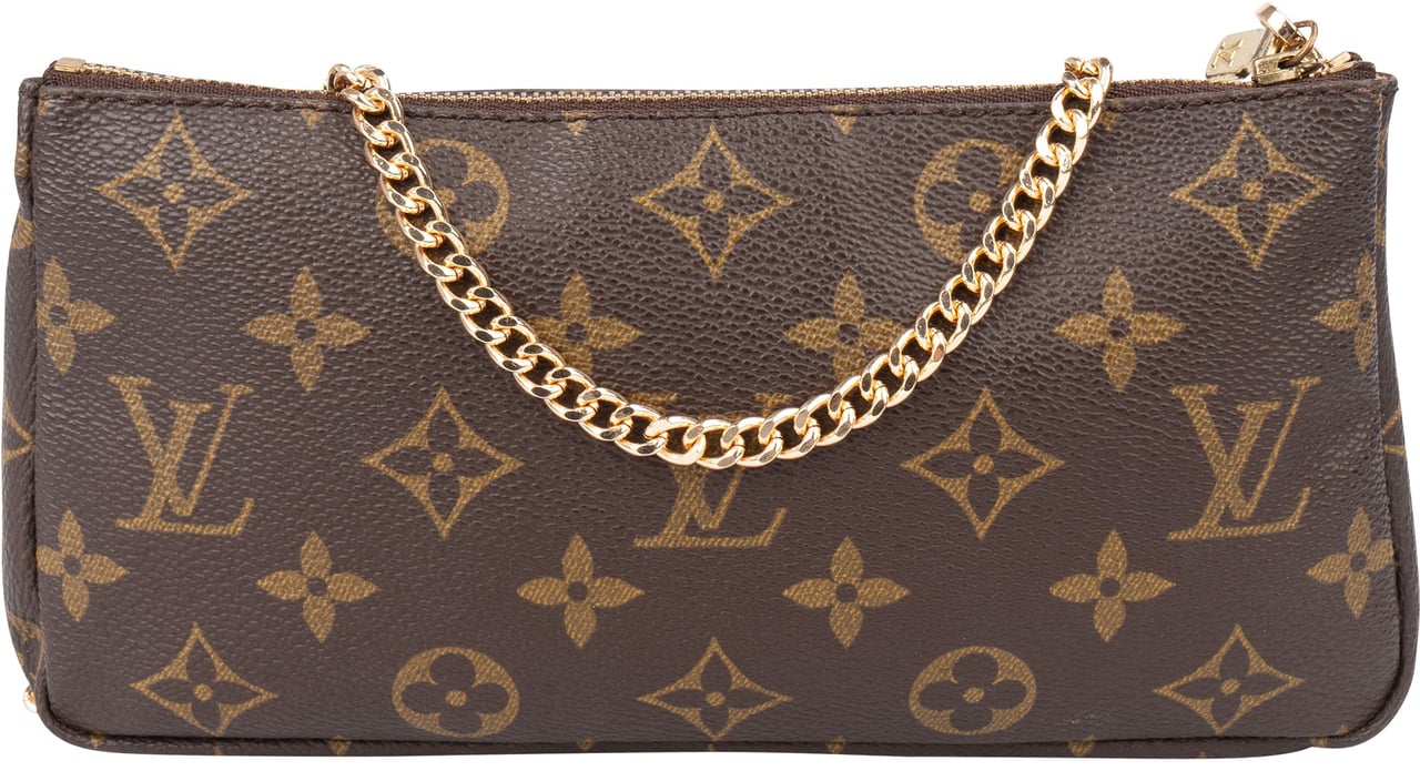 Louis Vuitton Louis Vuitton Canvas Monogram Sac Shopping Pochette Accessoire Shoulder Bag Bruin