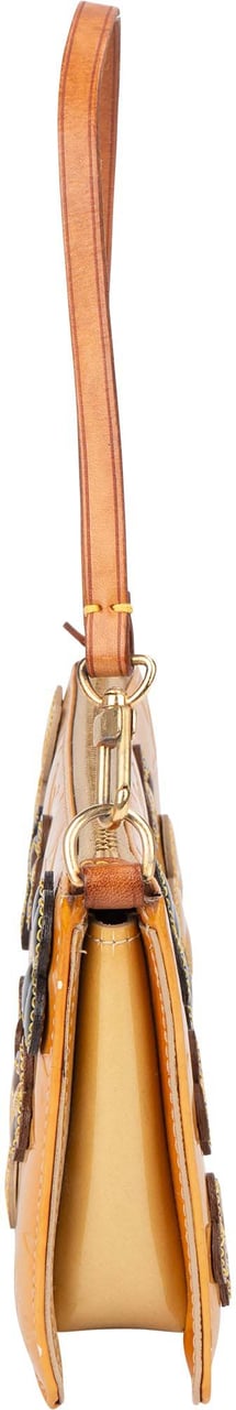 Louis Vuitton Louis Vuitton Limited Flower Vernis Monogram Lexington Pochette Handbag Geel