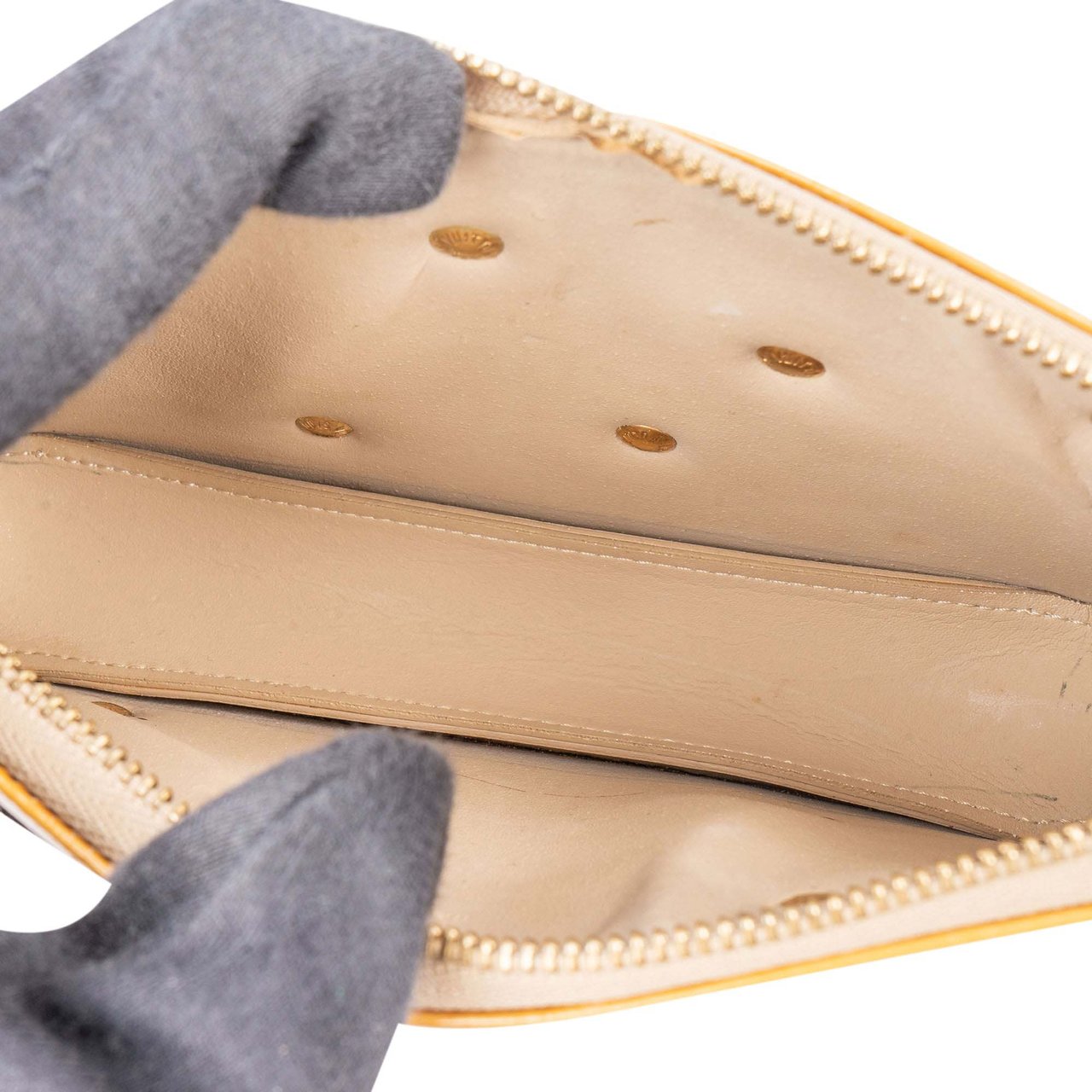 Louis Vuitton Louis Vuitton Limited Flower Vernis Monogram Lexington Pochette Handbag Geel