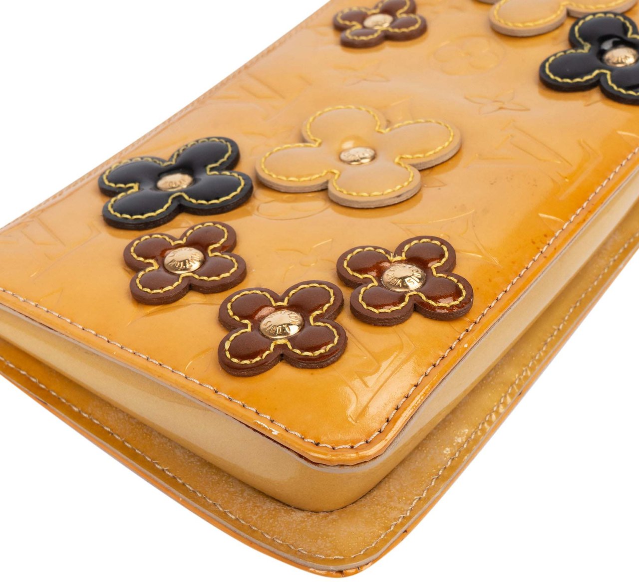 Louis Vuitton Louis Vuitton Limited Flower Vernis Monogram Lexington Pochette Handbag Geel