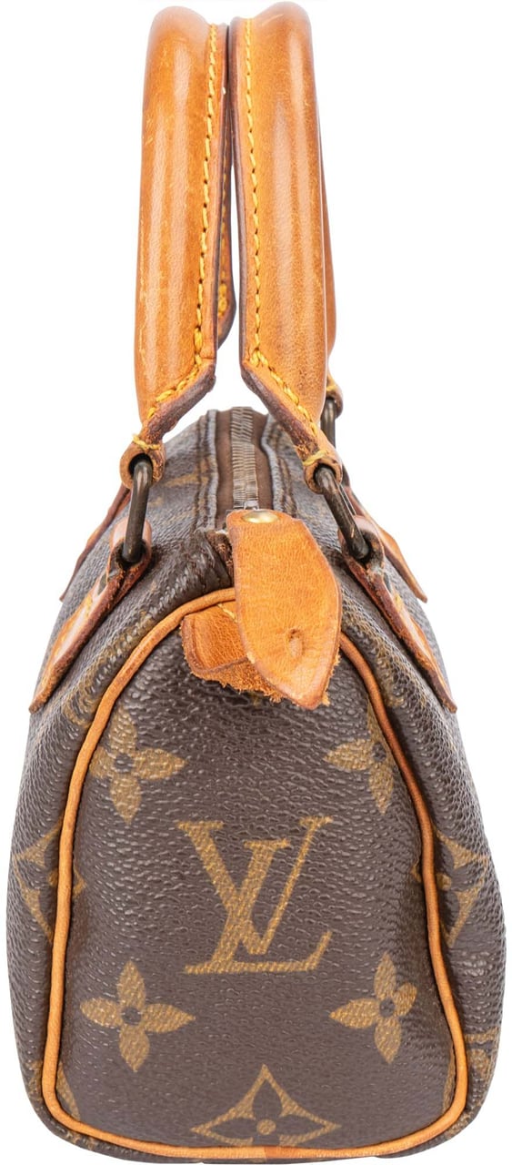 Louis Vuitton Louis Vuitton Canvas Monogram Mini Speedy Handbag Bruin
