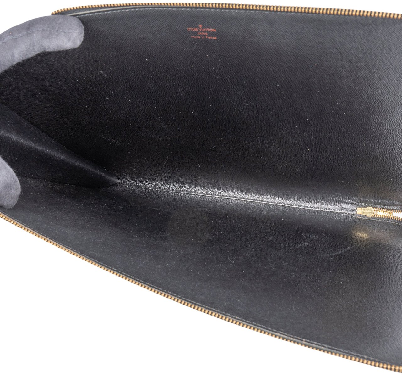 Louis Vuitton Louis Vuitton Noir Epi Leather Laptop Clutch Zwart