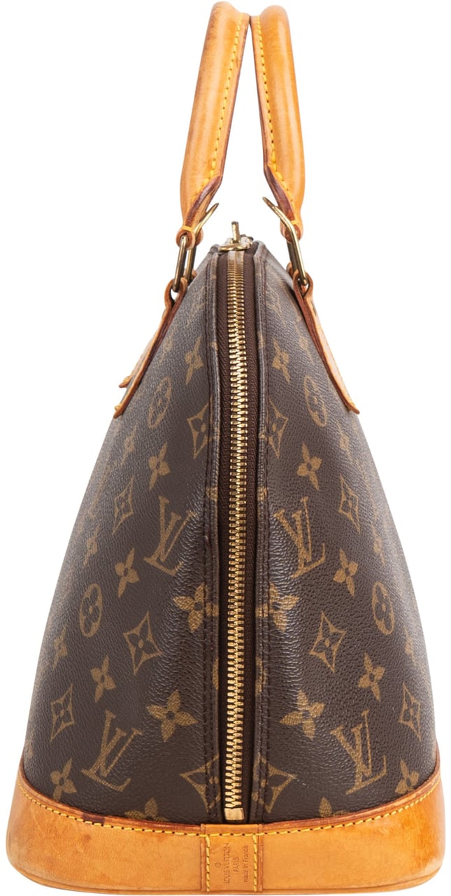 Louis Vuitton Louis Vuitton Canvas Monogram Alma PM Handbag Bruin