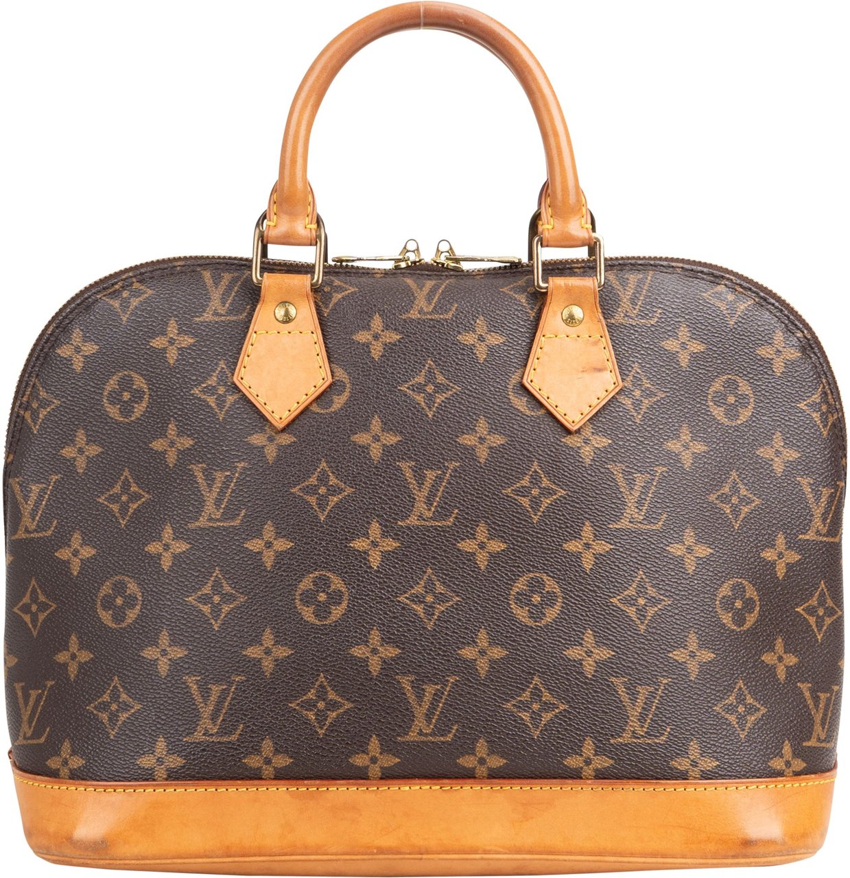 Louis Vuitton Louis Vuitton Canvas Monogram Alma PM Handbag Bruin