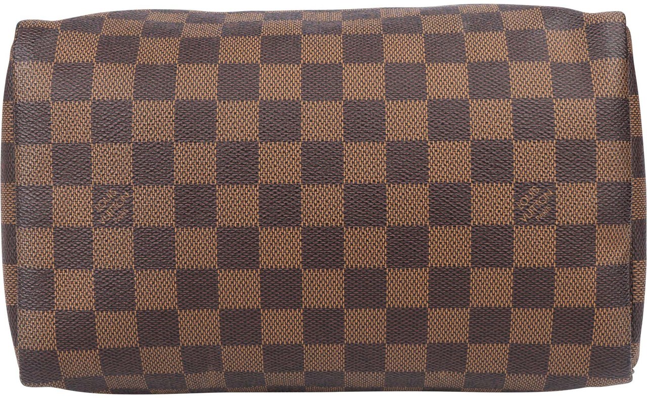 Louis Vuitton Damier Ebene Monogram Speedy 25 Handbag Bruin