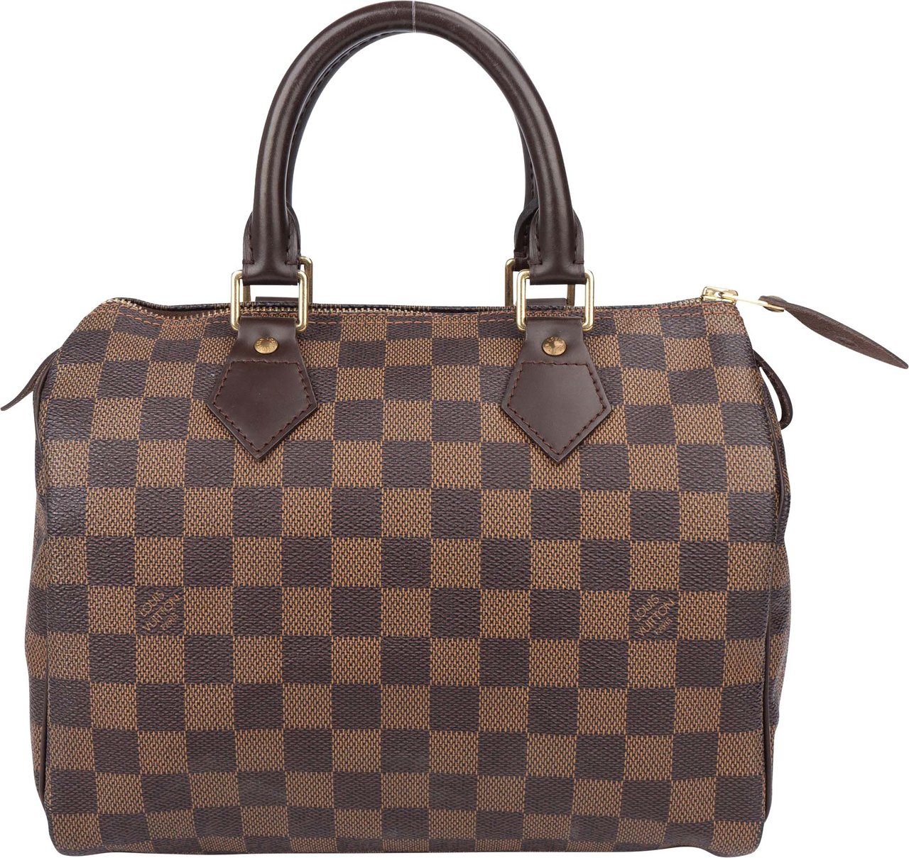 Louis Vuitton Damier Ebene Monogram Speedy 25 Handbag Bruin