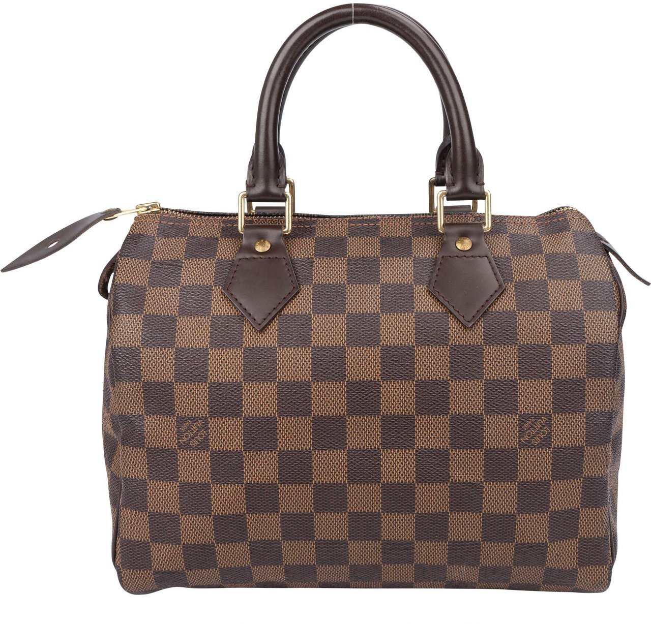Louis Vuitton Damier Ebene Monogram Speedy 25 Handbag Bruin