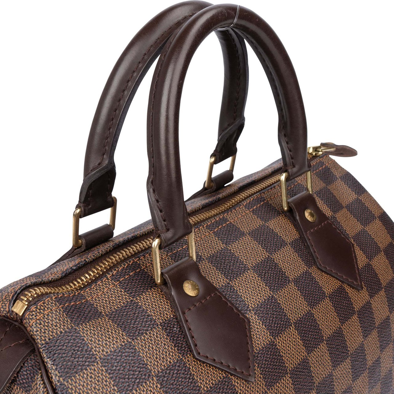Louis Vuitton Damier Ebene Monogram Speedy 25 Handbag Bruin