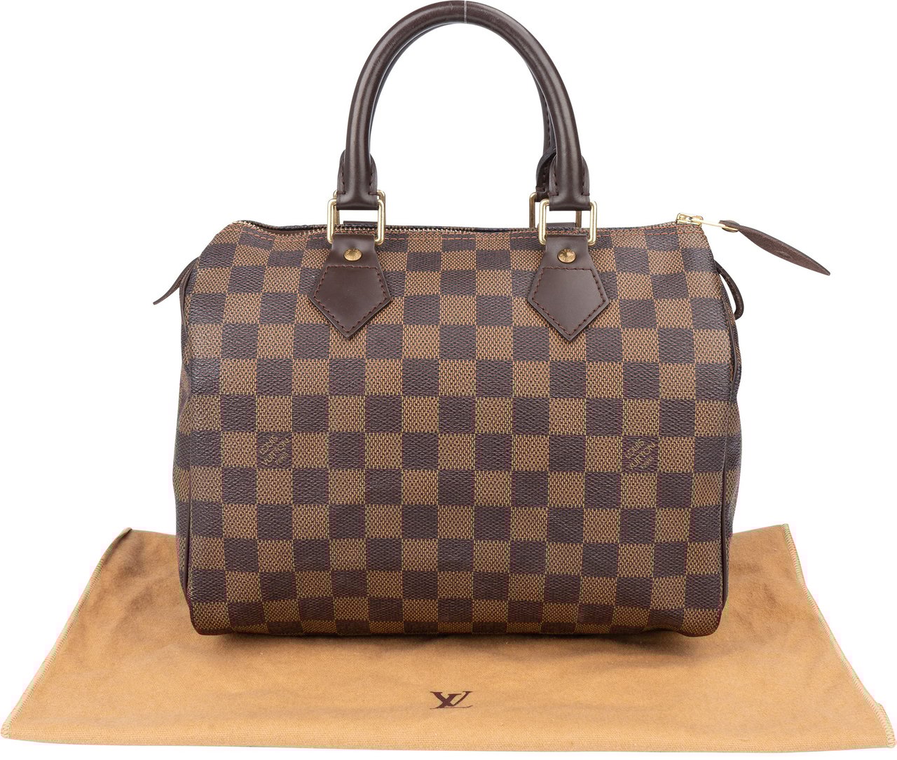 Louis Vuitton Louis Vuitton Damier Ebene Monogram Speedy 25 Handbag Bruin