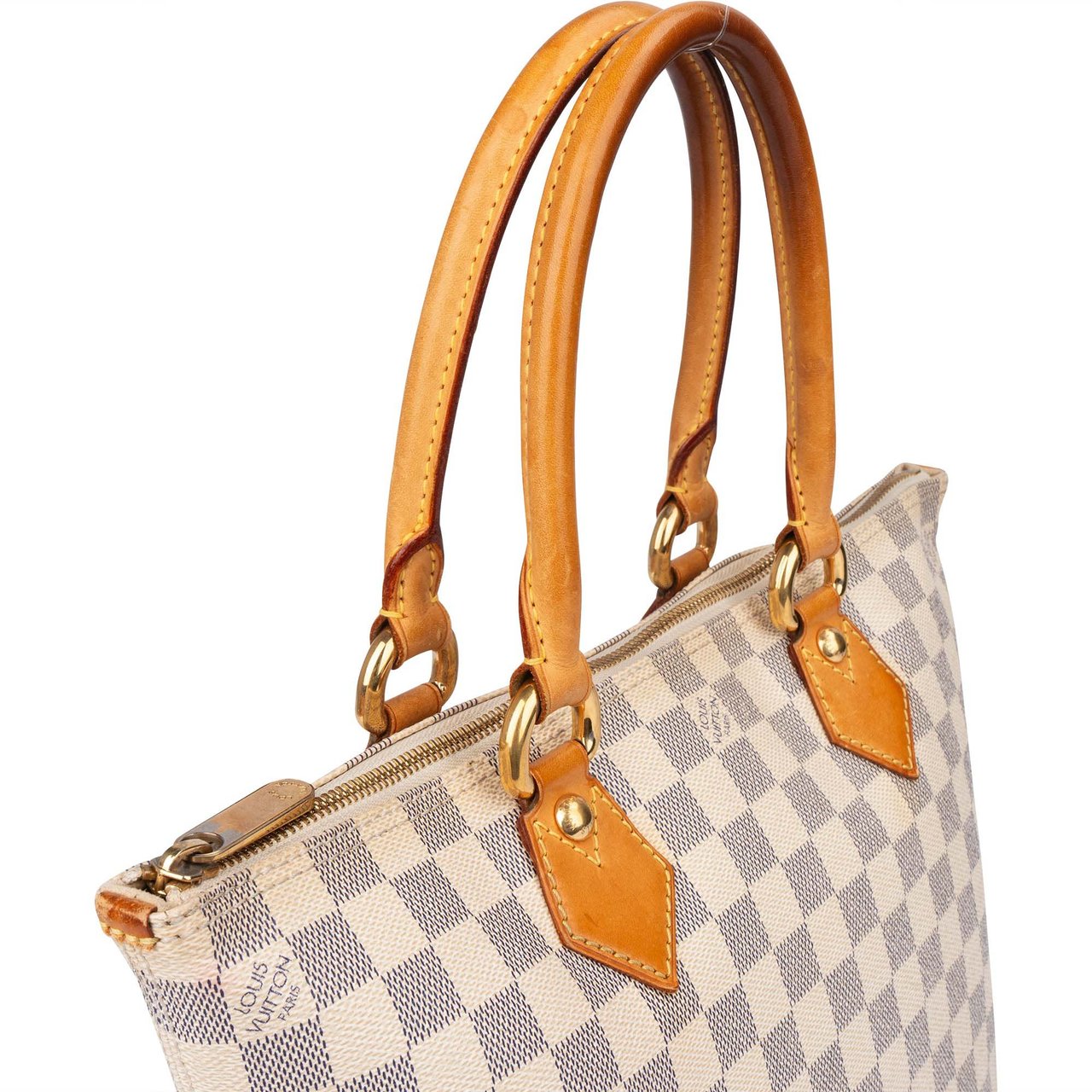 Louis Vuitton Louis Vuitton Damier Azur Monogram Saleya PM Handbag Wit