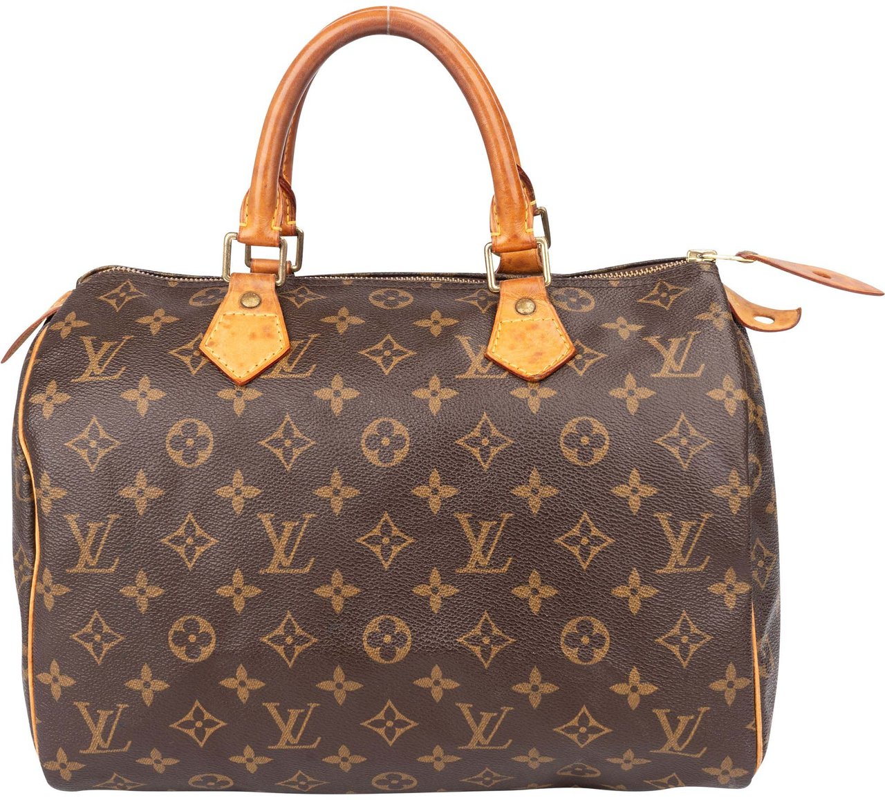 Louis Vuitton Louis Vuitton Canvas Monogram Speedy 30 Handbag Bruin