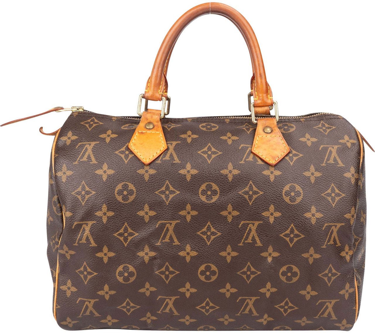Louis Vuitton Louis Vuitton Canvas Monogram Speedy 30 Handbag Bruin
