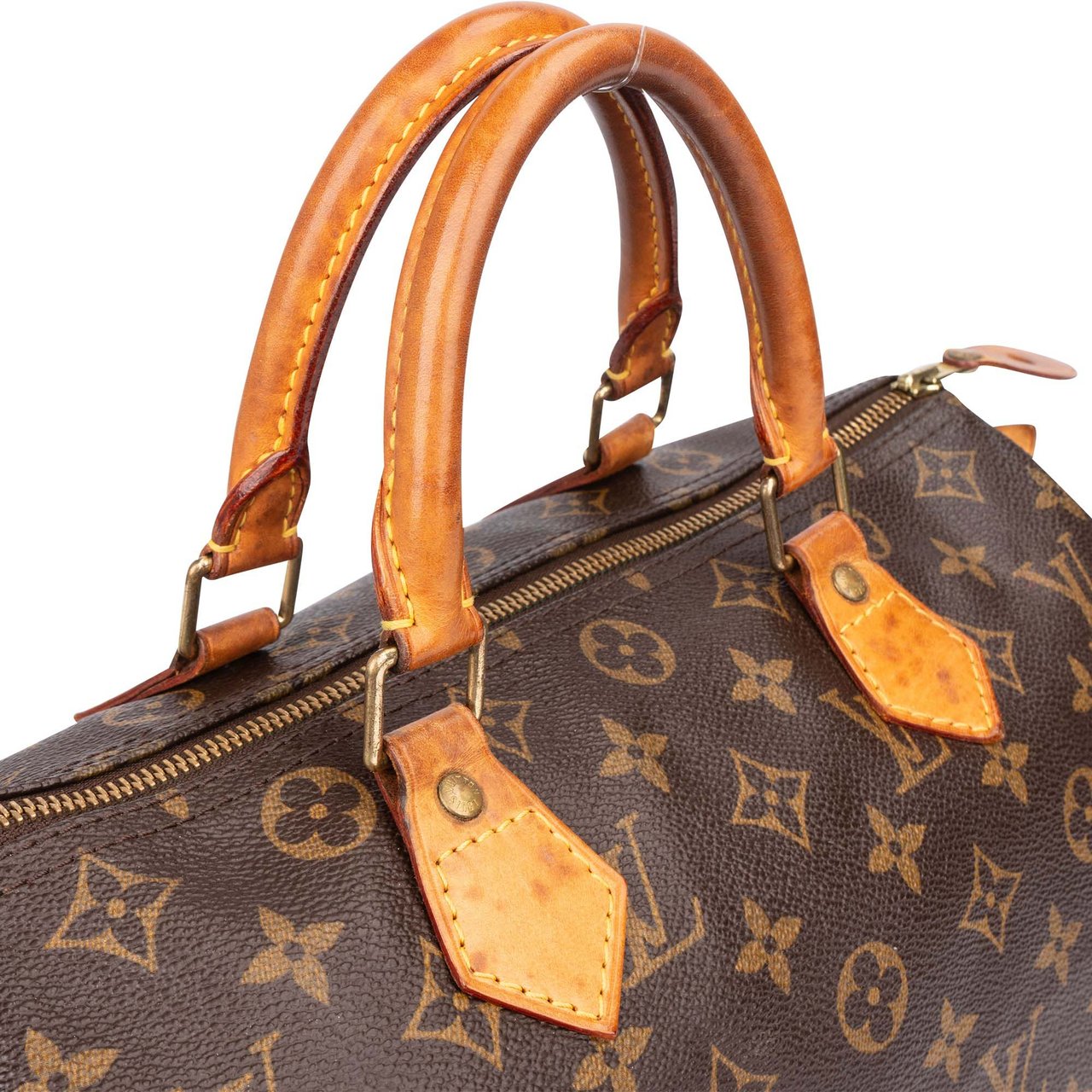 Louis Vuitton Louis Vuitton Canvas Monogram Speedy 30 Handbag Bruin