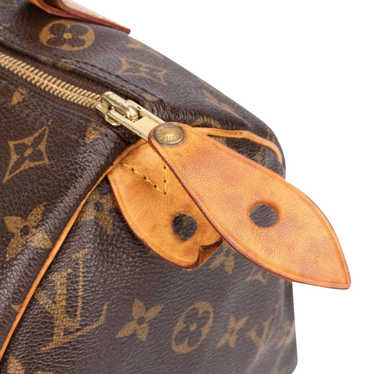 Louis Vuitton Louis Vuitton Canvas Monogram Speedy 30 Handbag Bruin