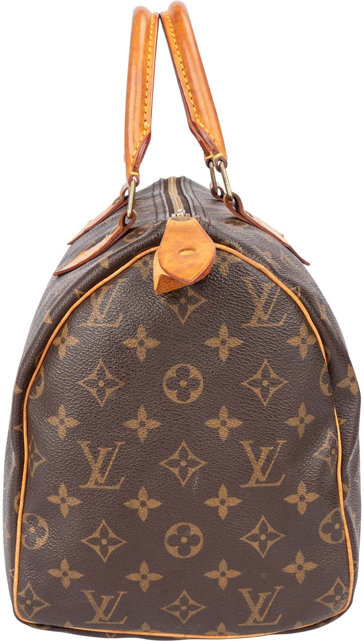 Louis Vuitton Louis Vuitton Canvas Monogram Speedy 30 Handbag Bruin