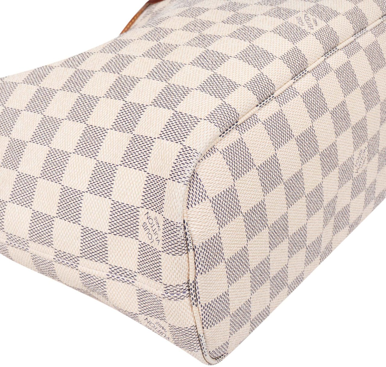 Louis Vuitton Louis Vuitton Damier Azur Monogram Neverfull PM Handbag Wit