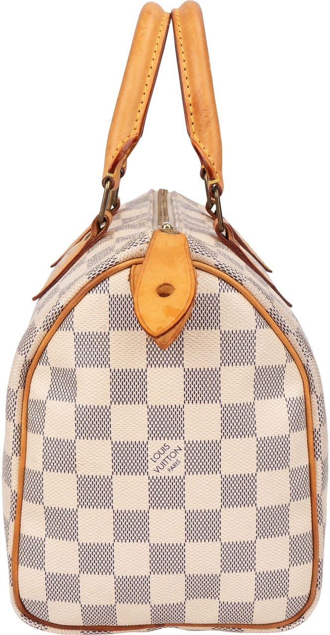 Louis Vuitton Louis Vuitton Damier Azur Monogram Speedy 25 Handbag Wit