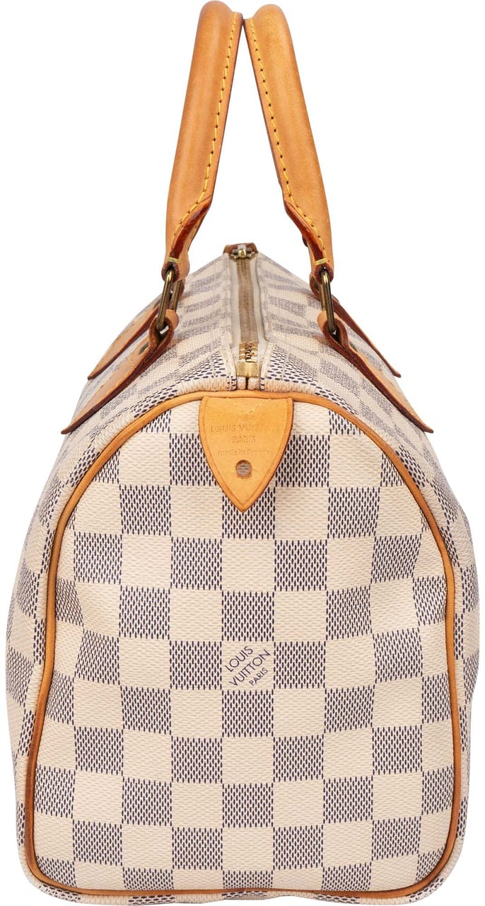 Louis Vuitton Louis Vuitton Damier Azur Monogram Speedy 25 Handbag Wit