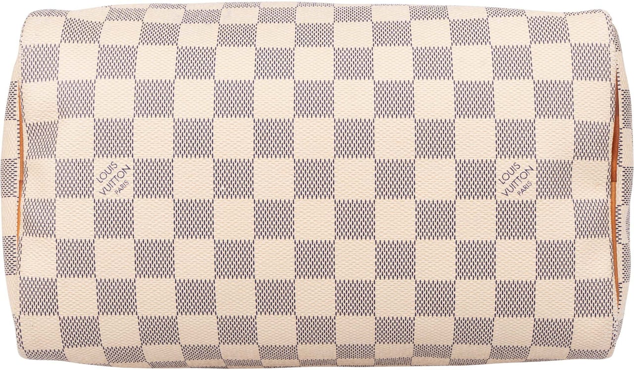 Louis Vuitton Louis Vuitton Damier Azur Monogram Speedy 25 Handbag Wit