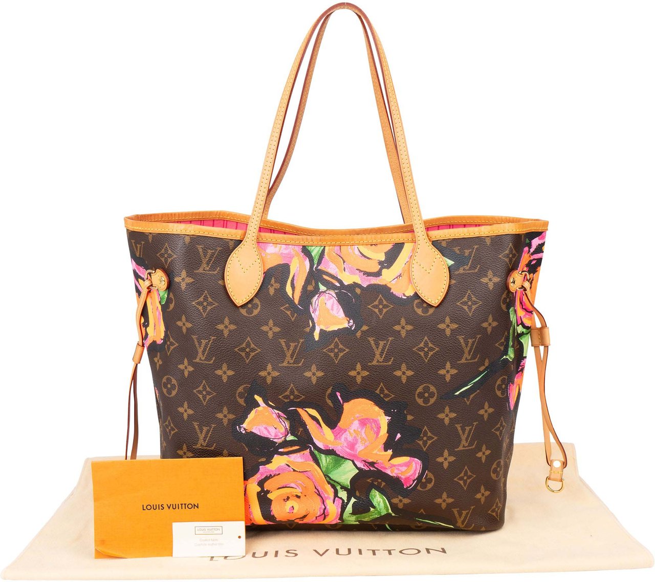 Louis Vuitton Louis Vuitton Limited Roses By Stephen Sprouse Neverfull MM Shopper Handbag Bruin