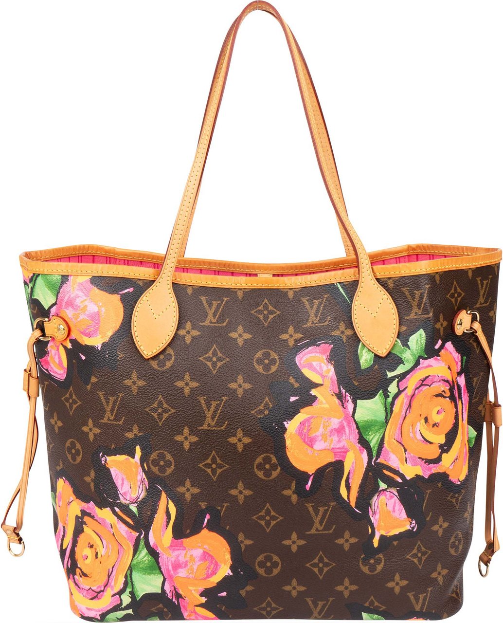 Louis Vuitton Louis Vuitton Limited Roses By Stephen Sprouse Neverfull MM Shopper Handbag Bruin