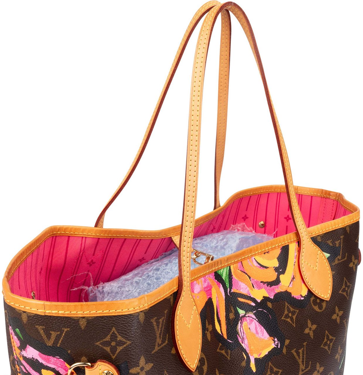 Louis Vuitton Louis Vuitton Limited Roses By Stephen Sprouse Neverfull MM Shopper Handbag Bruin