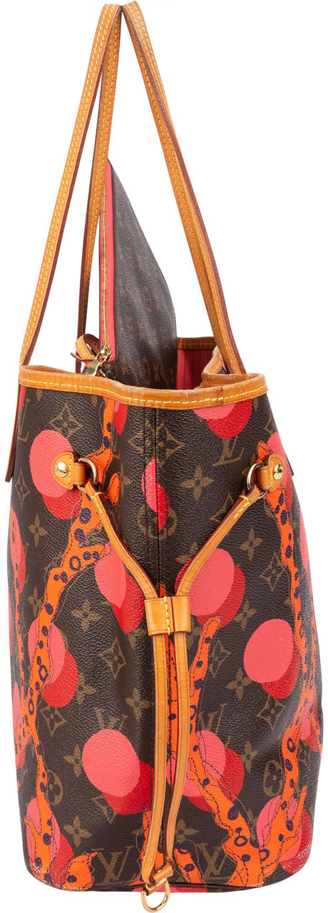 Louis Vuitton Limited Ramages Canvas Monogram Neverfull MM Shopper Handbag Bruin