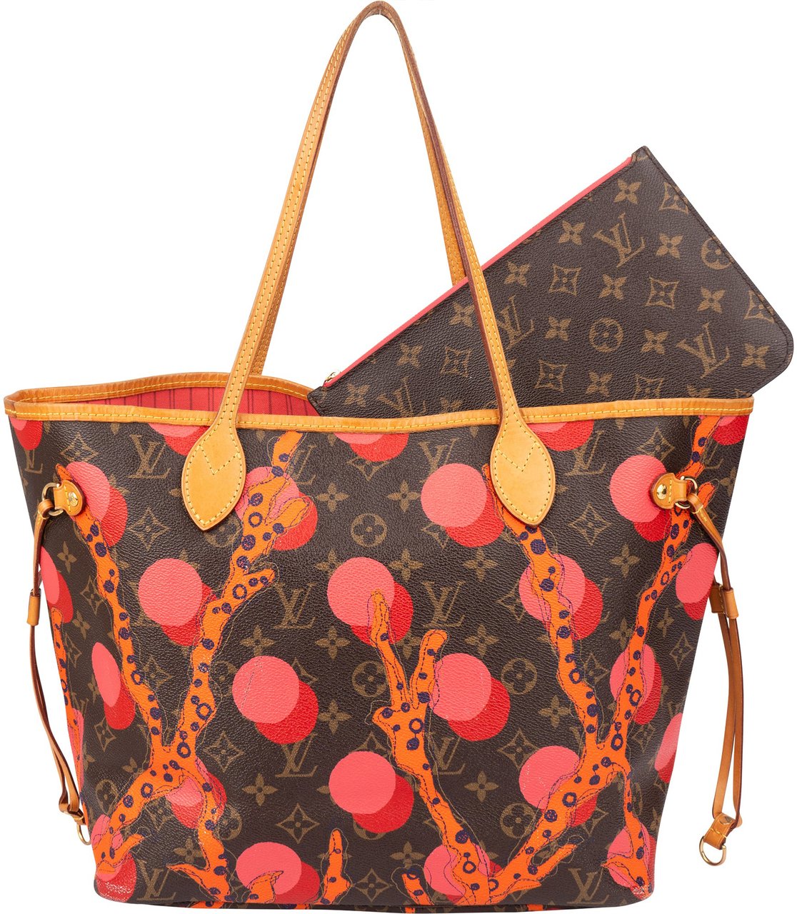 Louis Vuitton Limited Ramages Canvas Monogram Neverfull MM Shopper Handbag Bruin