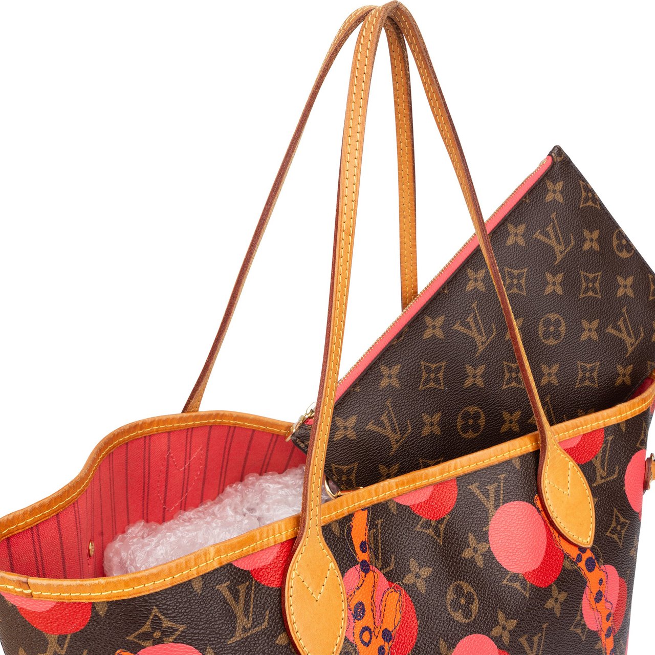 Louis Vuitton Limited Ramages Canvas Monogram Neverfull MM Shopper Handbag Bruin