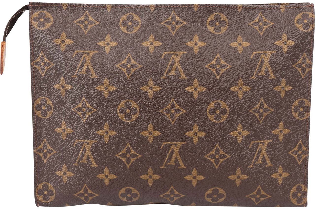 Louis Vuitton Louis Vuitton Canvas Monogram Poche Toilette 25 Clutch Bruin
