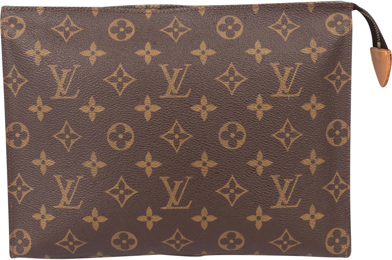Louis Vuitton Louis Vuitton Canvas Monogram Poche Toilette 25 Clutch Bruin